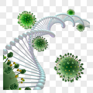 dna和新型冠状绿色图片