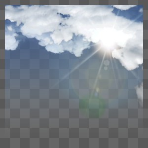 真实质感云朵晴朗太阳光光效图片