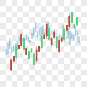 股票k线图上升趋势证券交易红色绿色蜡烛图图片