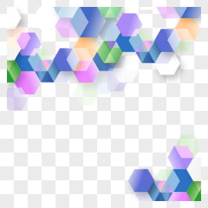 抽象几何五彩边框图片