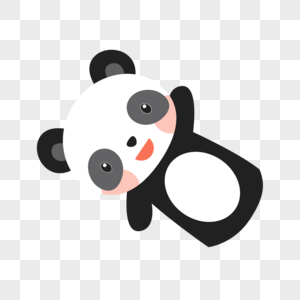 黑白小熊猫手指木偶戏动物图片