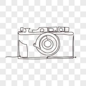 入门学生相机抽象线条画相机摄影机图片