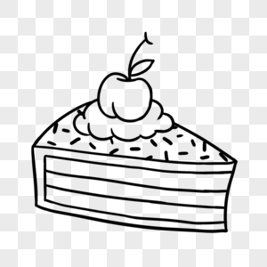 生日快乐线稿生日小蛋糕图片
