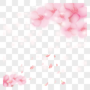 粉色花朵花瓣元素图片