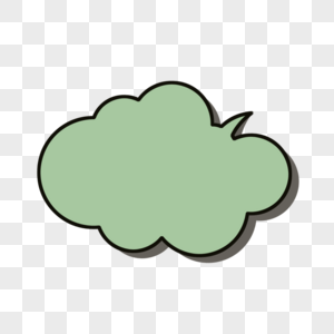淡绿色云朵气泡聊天气泡高清图片