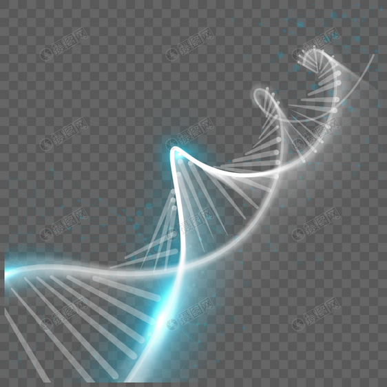 dna分子白色线条光效螺旋图片