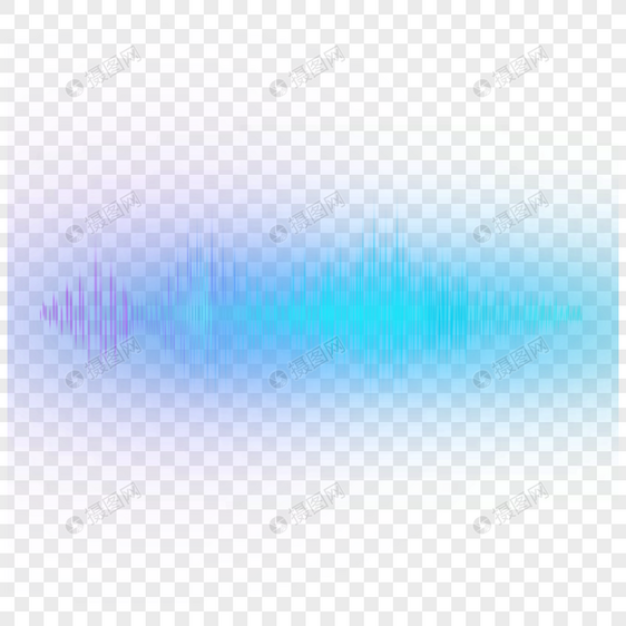 蓝色抽象音乐声波光效图片