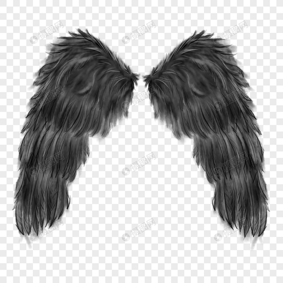 黑色恶魔魔鬼天使羽毛翅膀图片