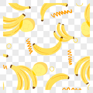 黄色美味香蕉水果边框图片