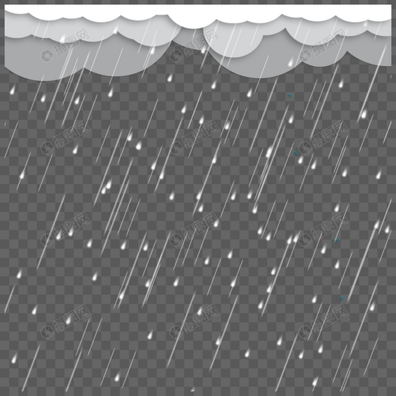 下雨天气线条雨滴图片