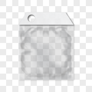 正方形的3d透明手提塑料包装袋图片
