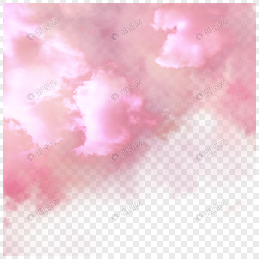 云朵粉色梦幻天空图片