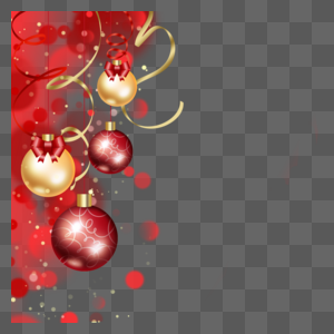 圣诞节装饰球红色光效图片