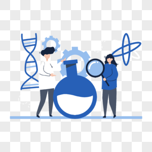 科学家液体基因实验插画高清图片
