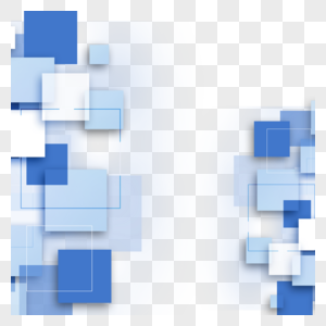 不规则叠加正方形抽象线条蓝色边框图片