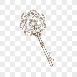 复古欧式花纹钥匙装饰品图片