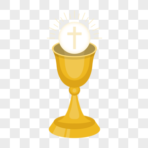 濯足节圣餐金色杯子和徽章图片