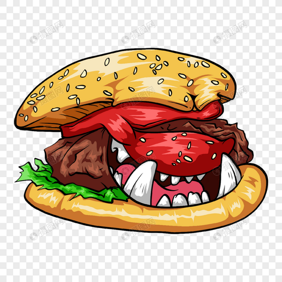 暴走漫画美食汉堡图片