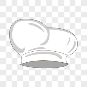 卡通风格白色立体厨师帽图片