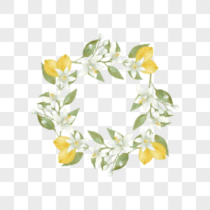 创意柠檬边框植物边框图片
