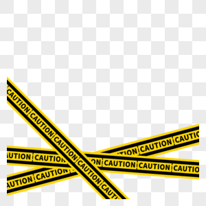 警戒线黄色警告边框图片