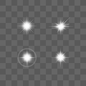 写实风格白色星光组合图片
