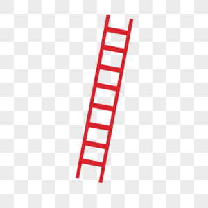 红色简单梯子装饰图形图片