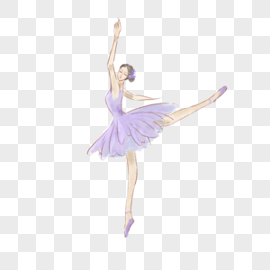 紫裙芭蕾舞者图片