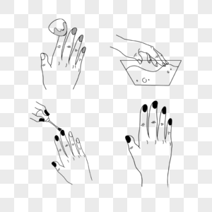 美甲流程指示图美丽手指高清图片