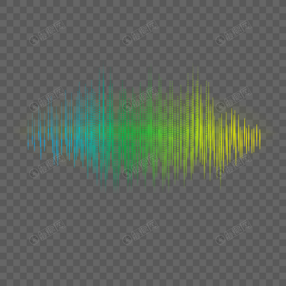动态线条圆点发光科技震动音频声波蓝绿色声音均衡器图片