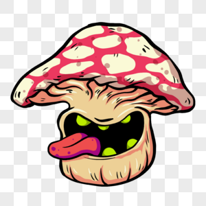 美漫风格蘑菇大舌头怪物图片