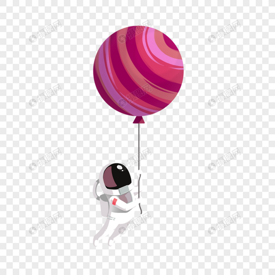 创意星球宇航员气球图片