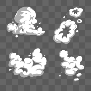 漫画烟雾空气云朵图片