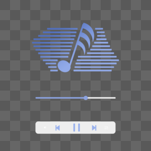 音乐播放器音符渐变图标图片