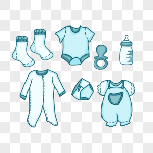 婴儿衣服png矢量素材图片