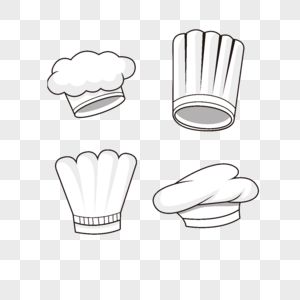 厨师帽插画组合图片