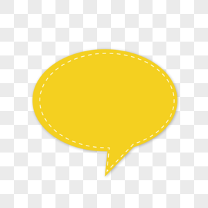 黄色椭圆形对话框图片