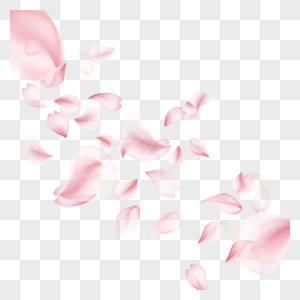 质感粉色浪漫光效樱花边框图片