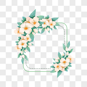 创意茉莉花卉边框图片