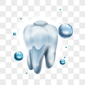 质感水珠光效牙齿健康图片