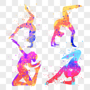 艺术体操运动员抽象风格图片