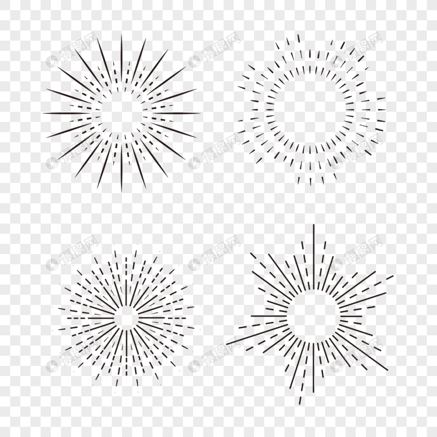 太阳放射光线纹路合集图片