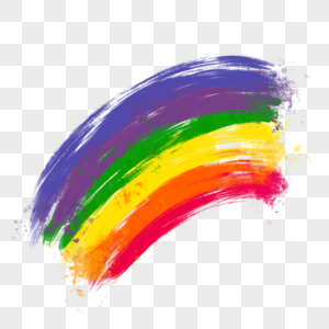 抽象彩虹颜料质感触感笔刷图片