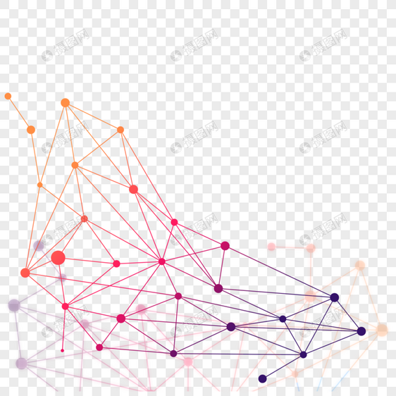 抽象波点科技线条点图片