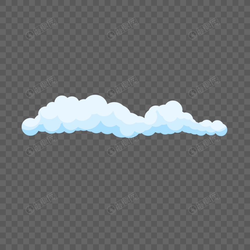 细长形状可爱卡通云朵图片