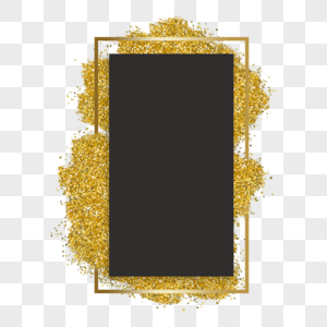 金粉光效质感笔刷方形边框图片