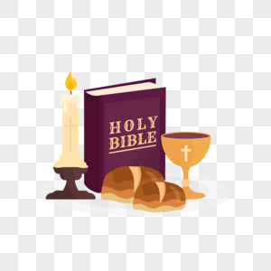 圣周六面包圣经蜡烛图片