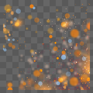 橙色光效光影抽象光点图片