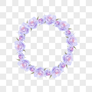 紫色花卉圆形边框图片