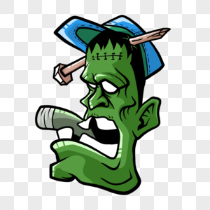 大头雄波普美漫大头僵尸素材